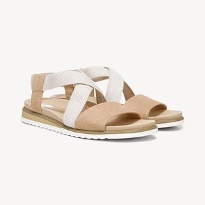 Women's Beige and White Sandals
